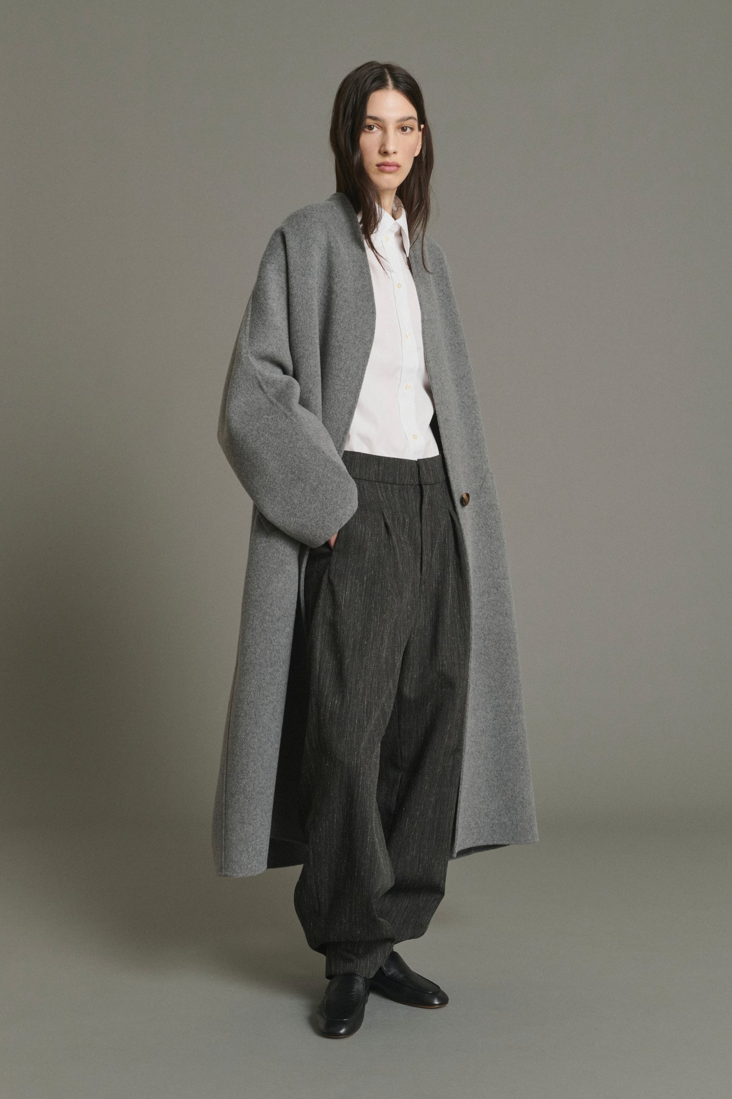 Harrow coat - Light Grey - Wool - Women