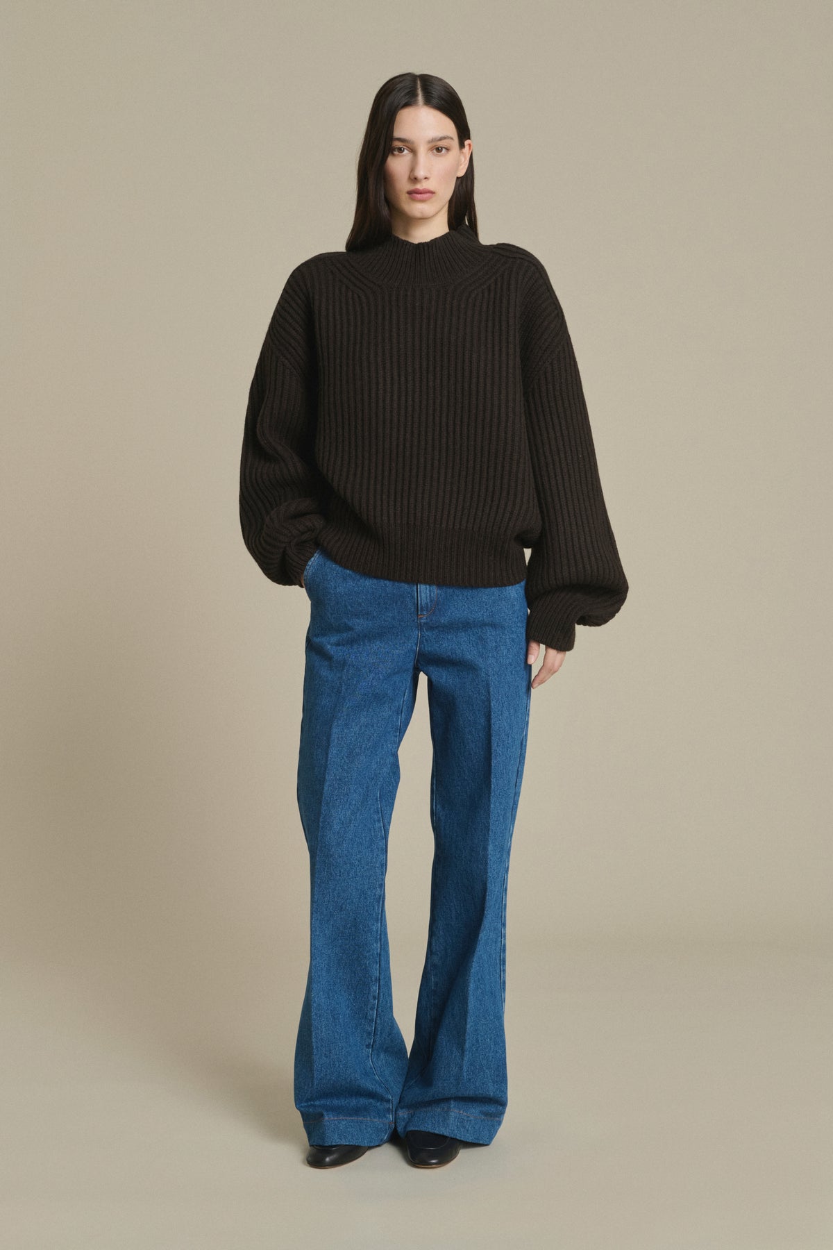 Pullover Flamand - Chocolate - Merino Wool - Women vue 4