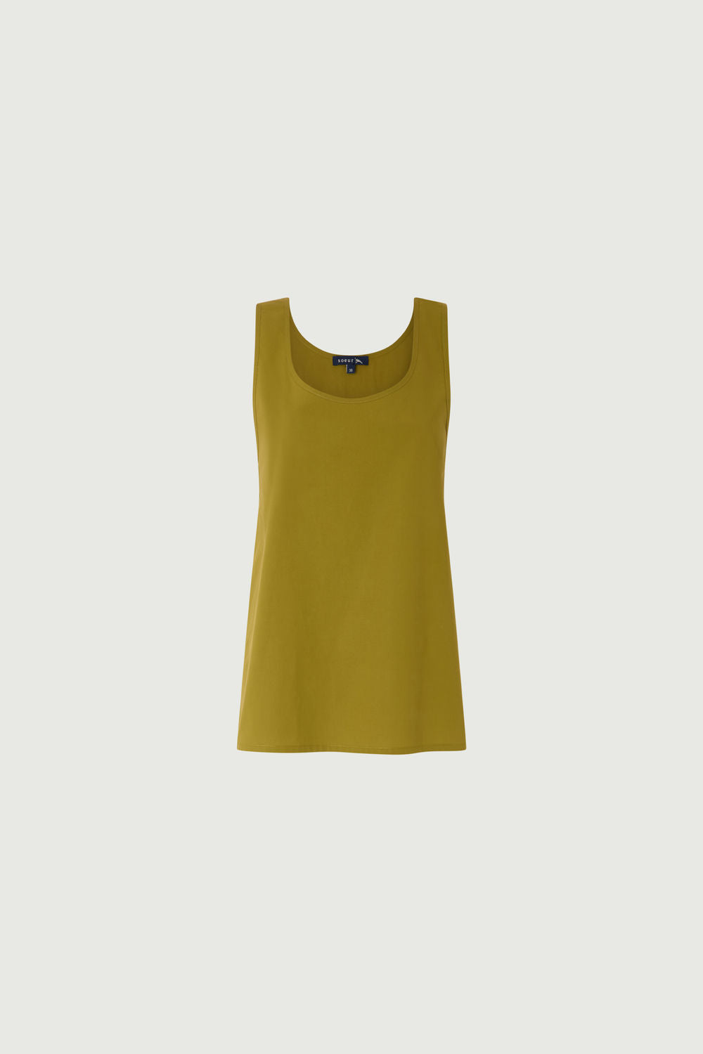 Ianni Dress - Olive Green Cotton with Tank Top Included - Soeur vue 5