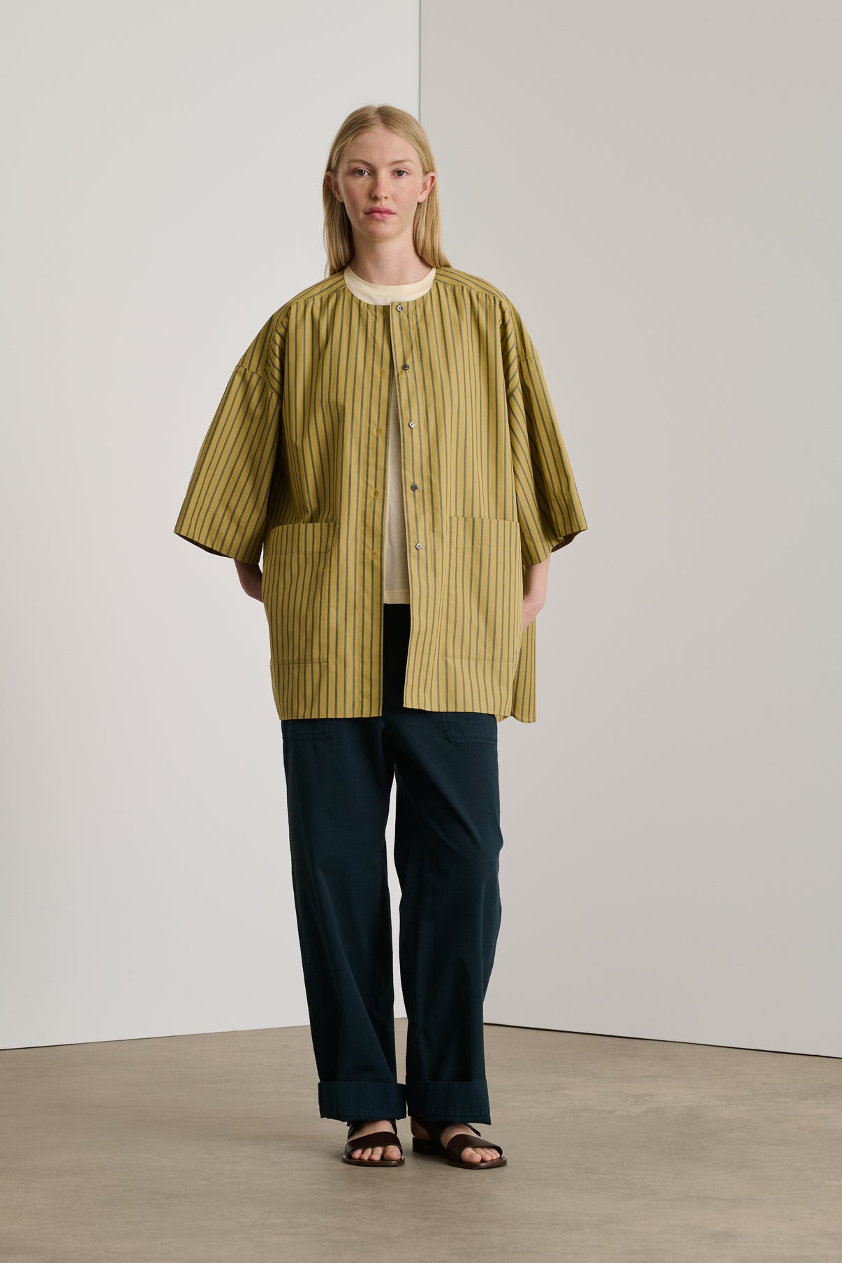 Blouse Diva - Ocre/Vert - Coton - Femme vue 1