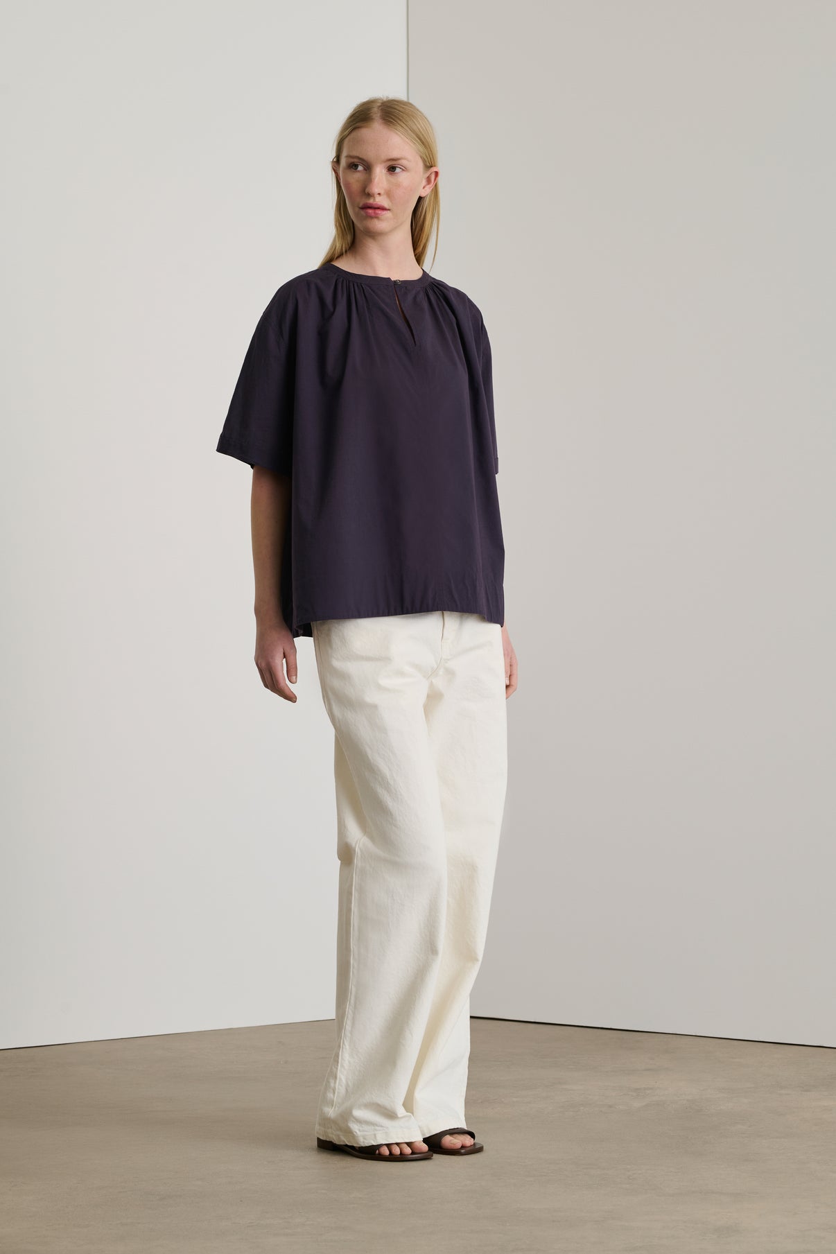 Blouse Arlette - Prune - Coton - Femme vue 3