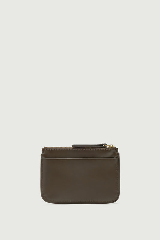 Arsene Card Holder - Khaki - Leather - Women