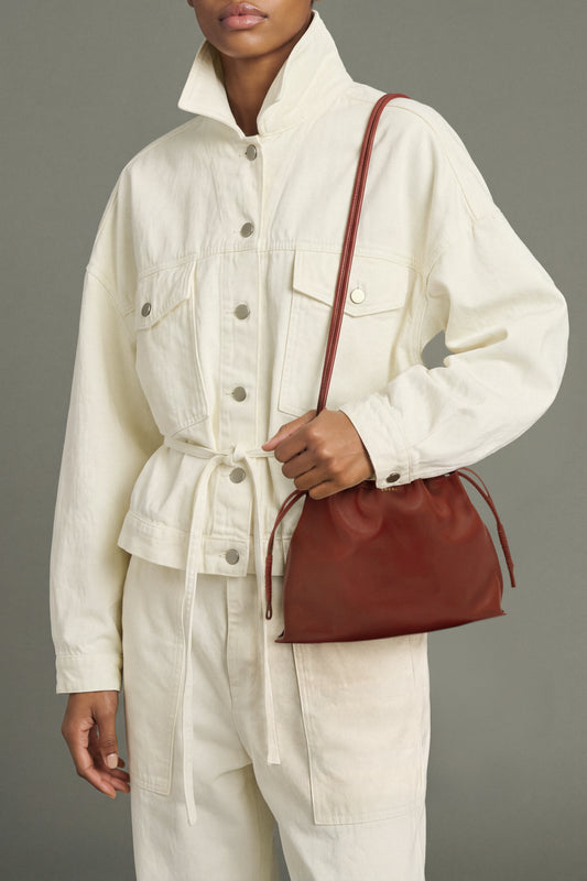 Suzette bag - Red soft gathered leather - Soeur